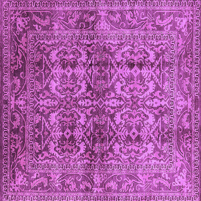 Square Oriental Purple Traditional Rug, urb517pur