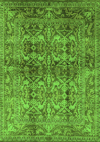 Oriental Green Traditional Rug, urb517grn