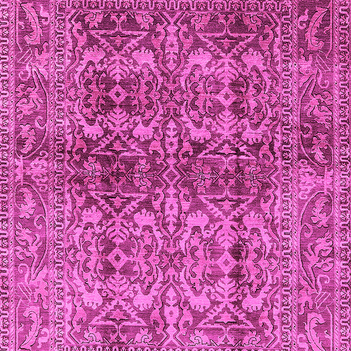 Machine Washable Oriental Pink Traditional Rug, wshurb517pnk