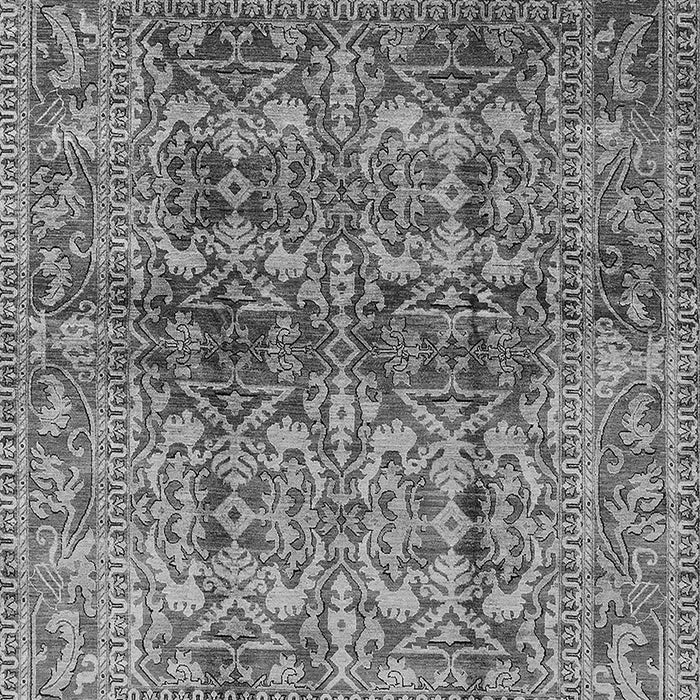 Machine Washable Oriental Gray Traditional Rug, wshurb517gry
