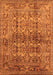 Machine Washable Oriental Orange Traditional Area Rugs, wshurb517org