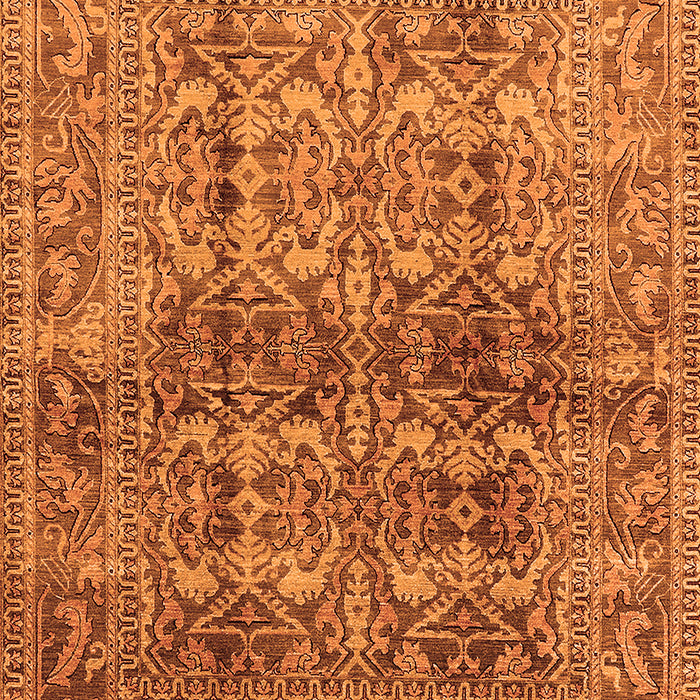 Machine Washable Oriental Orange Traditional Area Rugs, wshurb517org