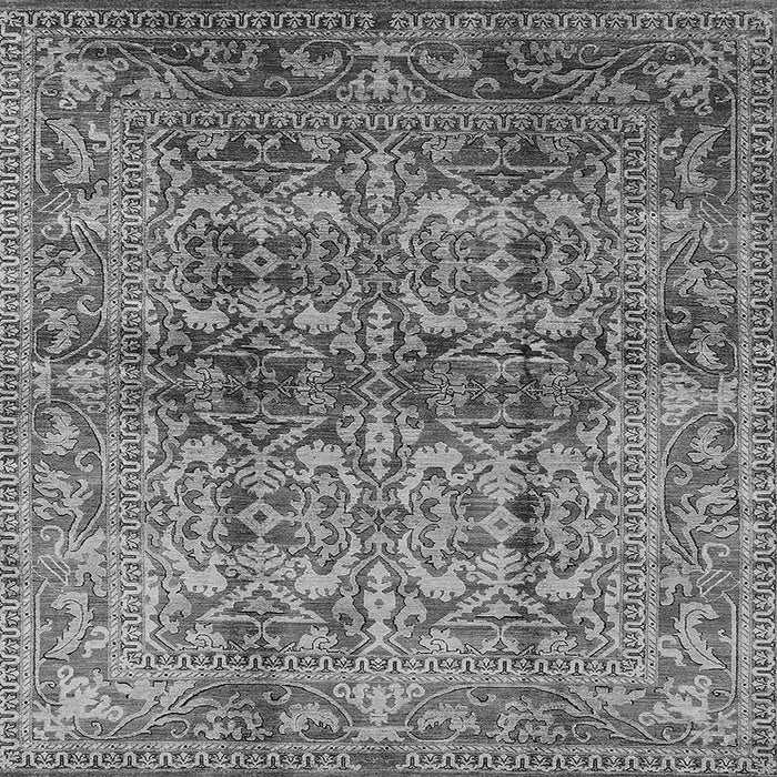 Square Oriental Gray Traditional Rug, urb517gry