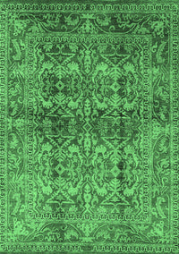 Oriental Emerald Green Traditional Rug, urb517emgrn