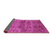 Sideview of Oriental Pink Traditional Rug, urb517pnk