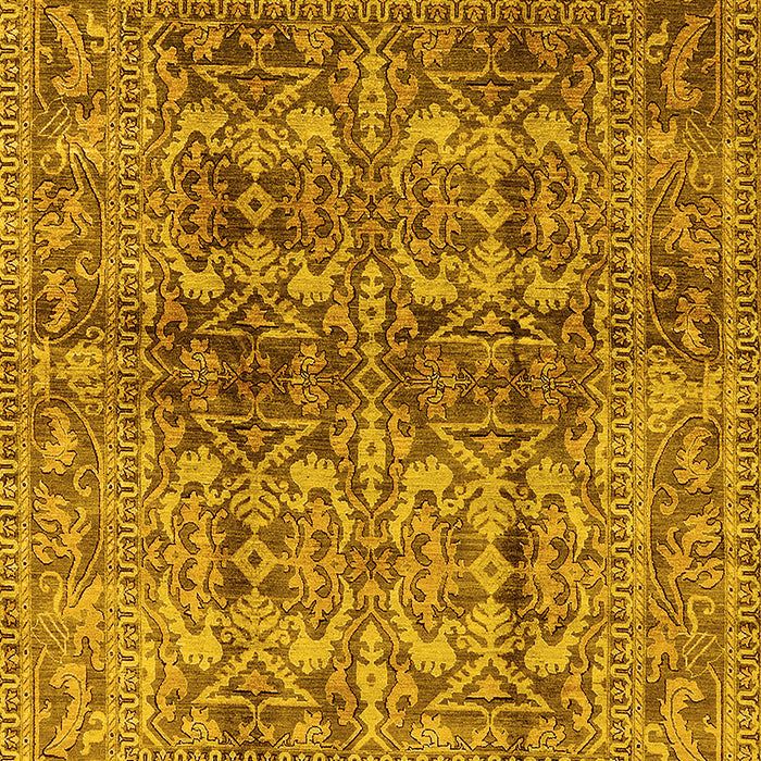 Oriental Yellow Traditional Rug, urb517yw