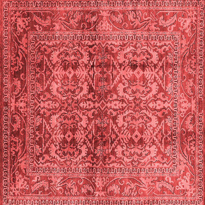 Machine Washable Oriental Red Traditional Rug, wshurb517red