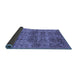 Sideview of Oriental Blue Traditional Rug, urb517blu