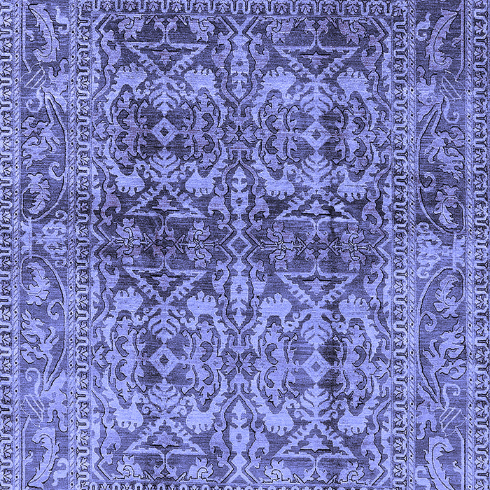Machine Washable Oriental Blue Traditional Rug, wshurb517blu