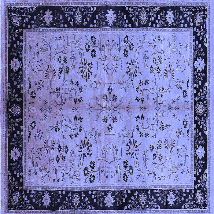 Square Oriental Blue Traditional Rug, urb518blu
