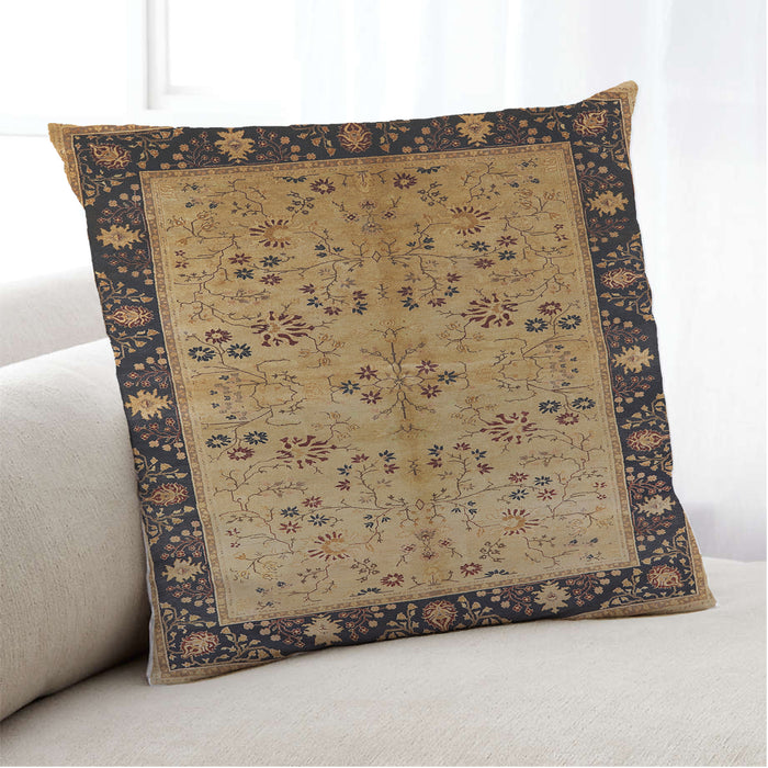 Lifestyle Image of Mid-Century Modern Urban Square Sangria Brown Throw Pillow, 18 inch by 18 inch, pwurb518