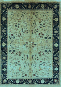 Oriental Light Blue Traditional Rug, urb518lblu