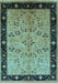 Oriental Light Blue Traditional Rug, urb518lblu