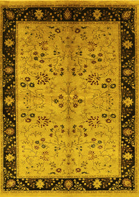 Oriental Yellow Traditional Rug, urb518yw