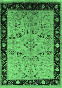 Oriental Emerald Green Traditional Rug, urb518emgrn