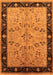 Machine Washable Oriental Orange Traditional Area Rugs, wshurb518org