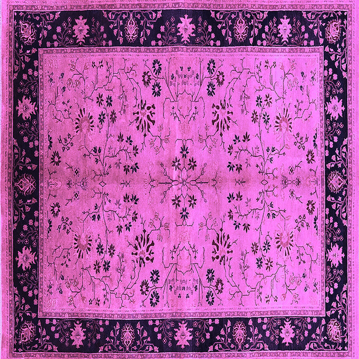 Square Oriental Purple Traditional Rug, urb518pur