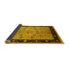 Sideview of Oriental Yellow Traditional Rug, urb518yw