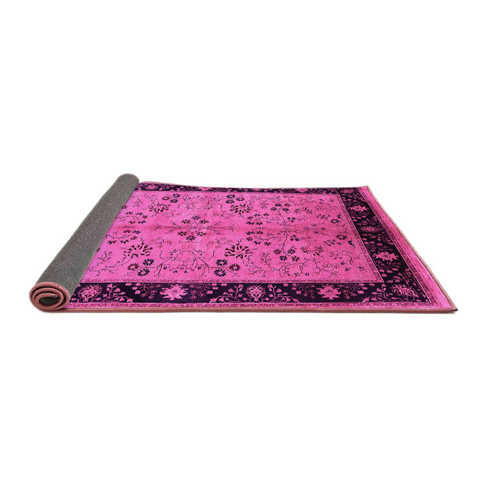 Sideview of Oriental Pink Traditional Rug, urb518pnk