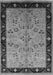 Machine Washable Oriental Gray Traditional Rug, wshurb518gry