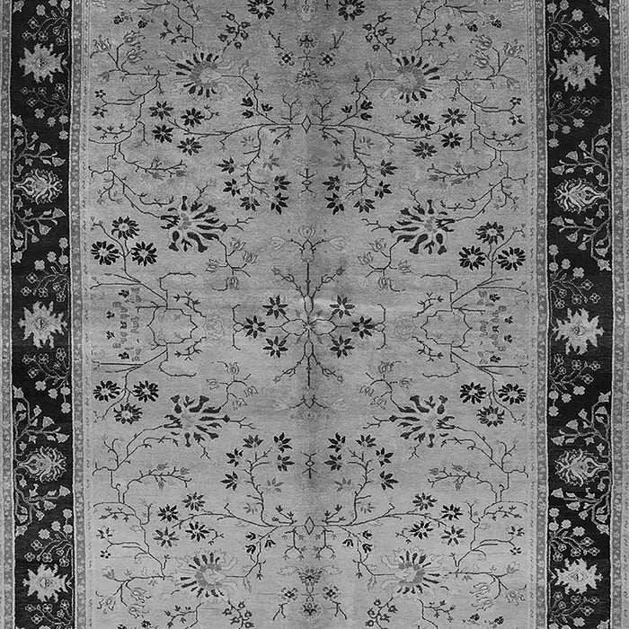 Machine Washable Oriental Gray Traditional Rug, wshurb518gry