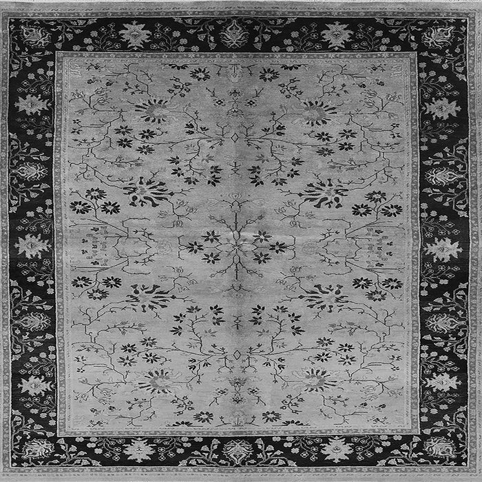 Square Oriental Gray Traditional Rug, urb518gry