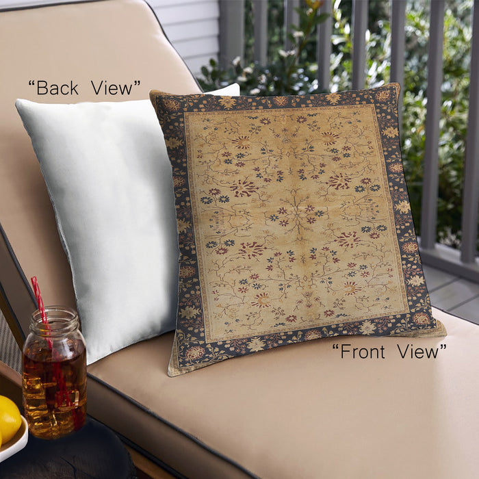 Front View of Mid-Century Modern Urban Square Sangria Brown Throw Pillow, 18 inch by 18 inch, pwurb518
