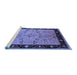 Sideview of Machine Washable Oriental Blue Traditional Rug, wshurb518blu