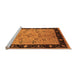 Sideview of Machine Washable Oriental Orange Traditional Area Rugs, wshurb518org