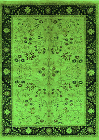 Oriental Green Traditional Rug, urb518grn