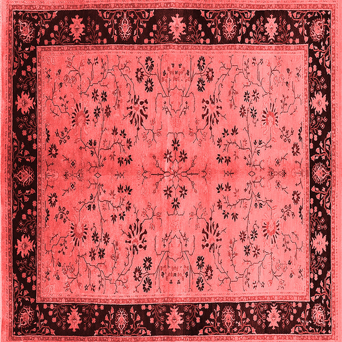 Machine Washable Oriental Red Traditional Rug, wshurb518red