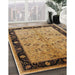 Machine Washable Industrial Modern Sangria Brown Rug in a Family Room, wshurb518