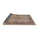 Sideview of Mid-Century Modern Sienna Brown Oriental Rug, urb519