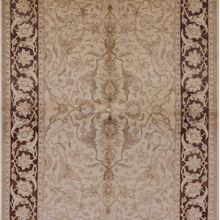 Mid-Century Modern Sienna Brown Oriental Rug, urb519