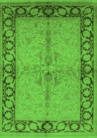 Oriental Green Traditional Rug, urb519grn