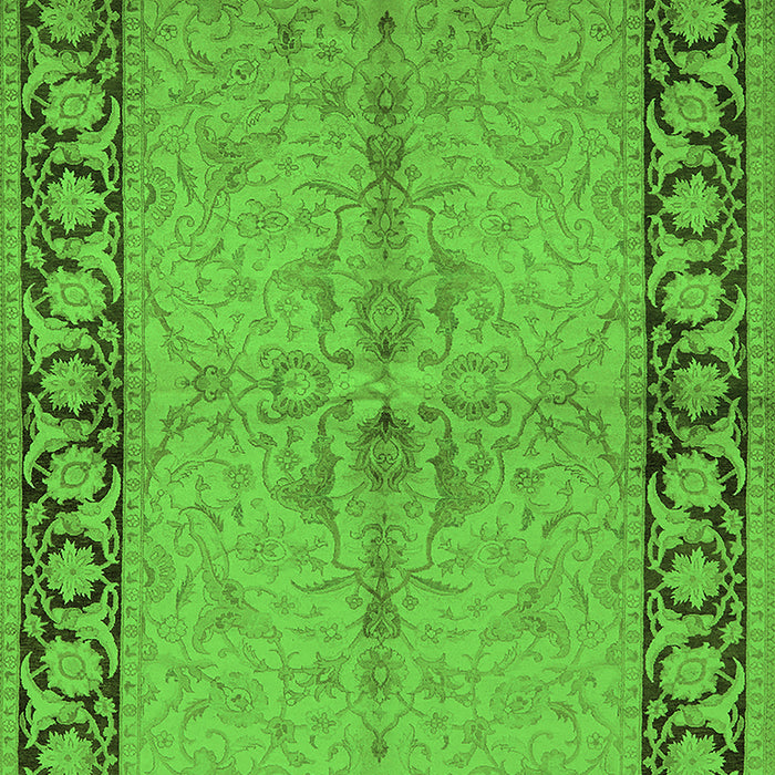 Oriental Green Traditional Rug, urb519grn