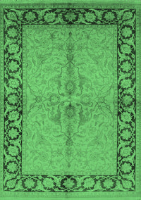 Oriental Emerald Green Traditional Rug, urb519emgrn