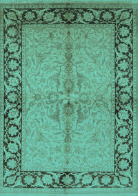 Oriental Turquoise Traditional Rug, urb519turq