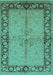 Oriental Turquoise Traditional Rug, urb519turq