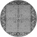 Round Oriental Gray Traditional Rug, urb519gry