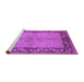 Sideview of Machine Washable Oriental Purple Traditional Area Rugs, wshurb519pur