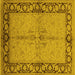 Square Oriental Yellow Traditional Rug, urb519yw