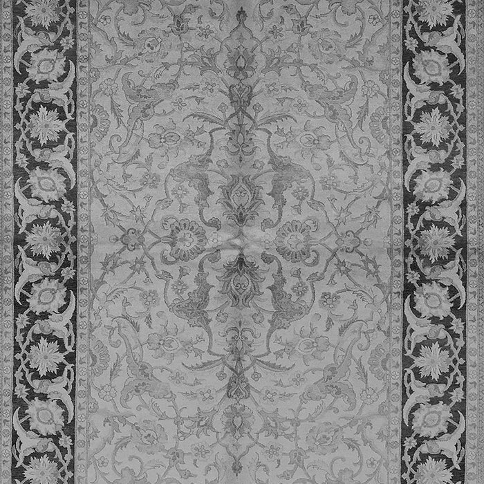 Machine Washable Oriental Gray Traditional Rug, wshurb519gry