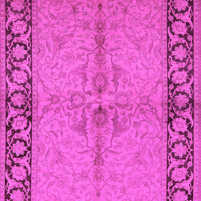 Machine Washable Oriental Pink Traditional Rug, wshurb519pnk