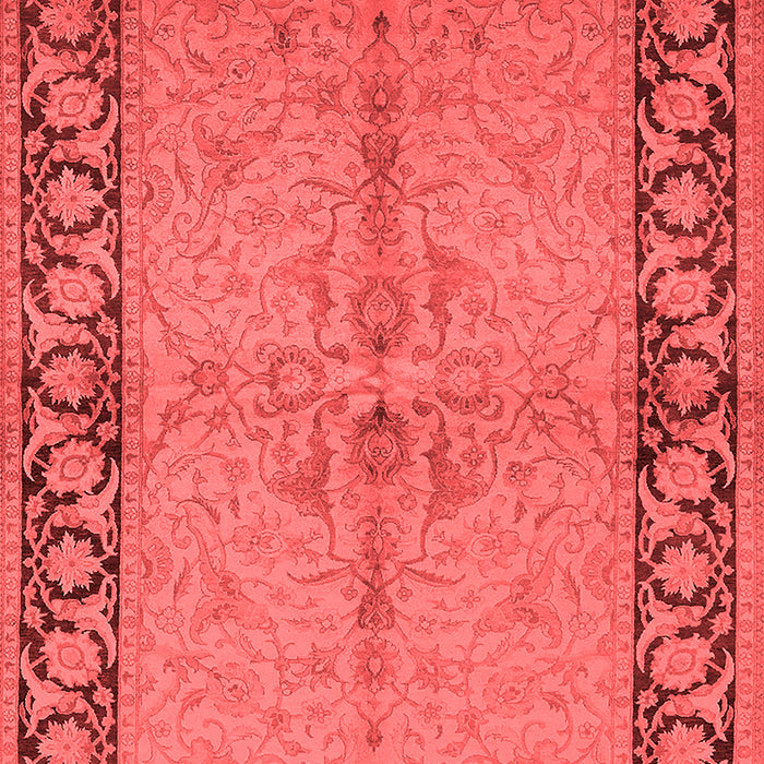 Machine Washable Oriental Red Traditional Rug, wshurb519red