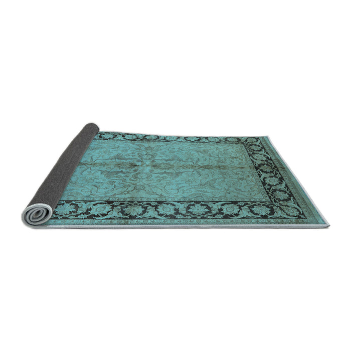Sideview of Oriental Light Blue Traditional Rug, urb519lblu