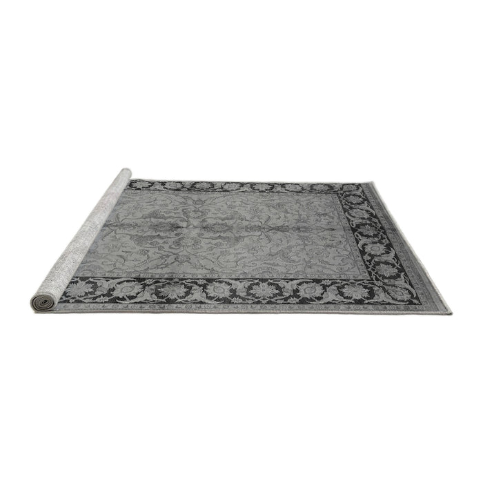 Sideview of Machine Washable Oriental Gray Traditional Rug, wshurb519gry