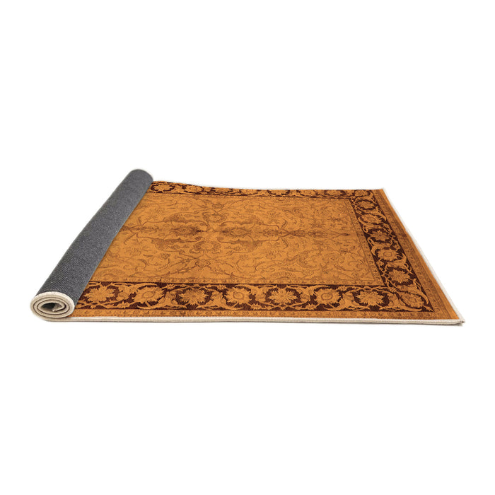 Sideview of Oriental Orange Traditional Rug, urb519org