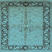 Square Oriental Light Blue Traditional Rug, urb519lblu