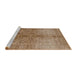 Sideview of Machine Washable Industrial Modern Light Brown Rug, wshurb520